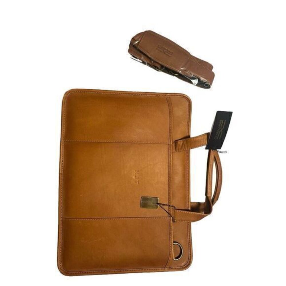 Claire‎ Chase Small File Brief, Brown, One Size Monogrammed With HJT